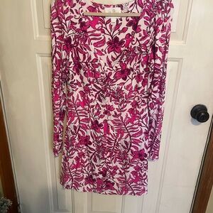 Lilly pulitzer anne skirted romper dress pink eldeflower blossom